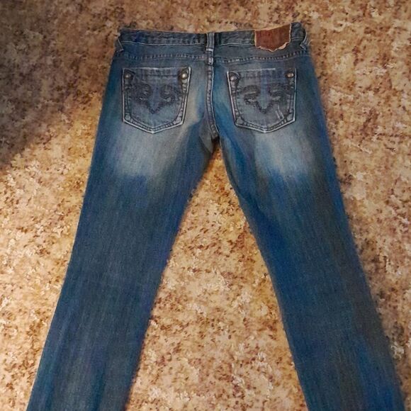 🤠Rerock for Express Skinny Distressed Jeans With Studs Women's Size 2 - Picture 5 of 9
